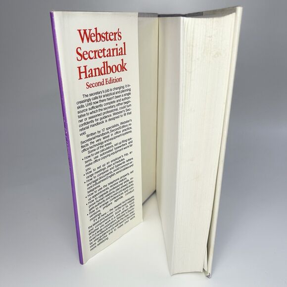 Webster's Secretarial Handbook: Second Edition 1983 Hardcover Book w/Cover VTG - Picture 4 of 9